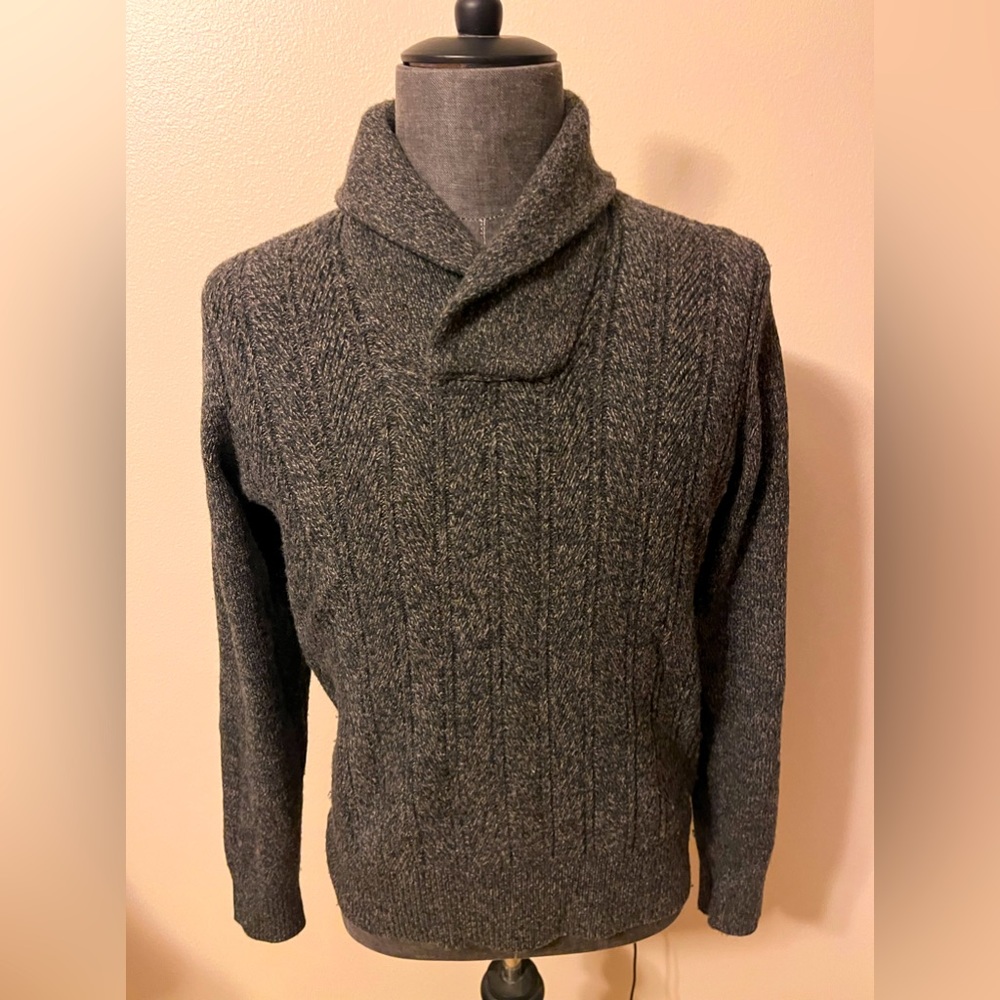 Banana Republic Shawl Collar sweater Rarely used dusky brown gray